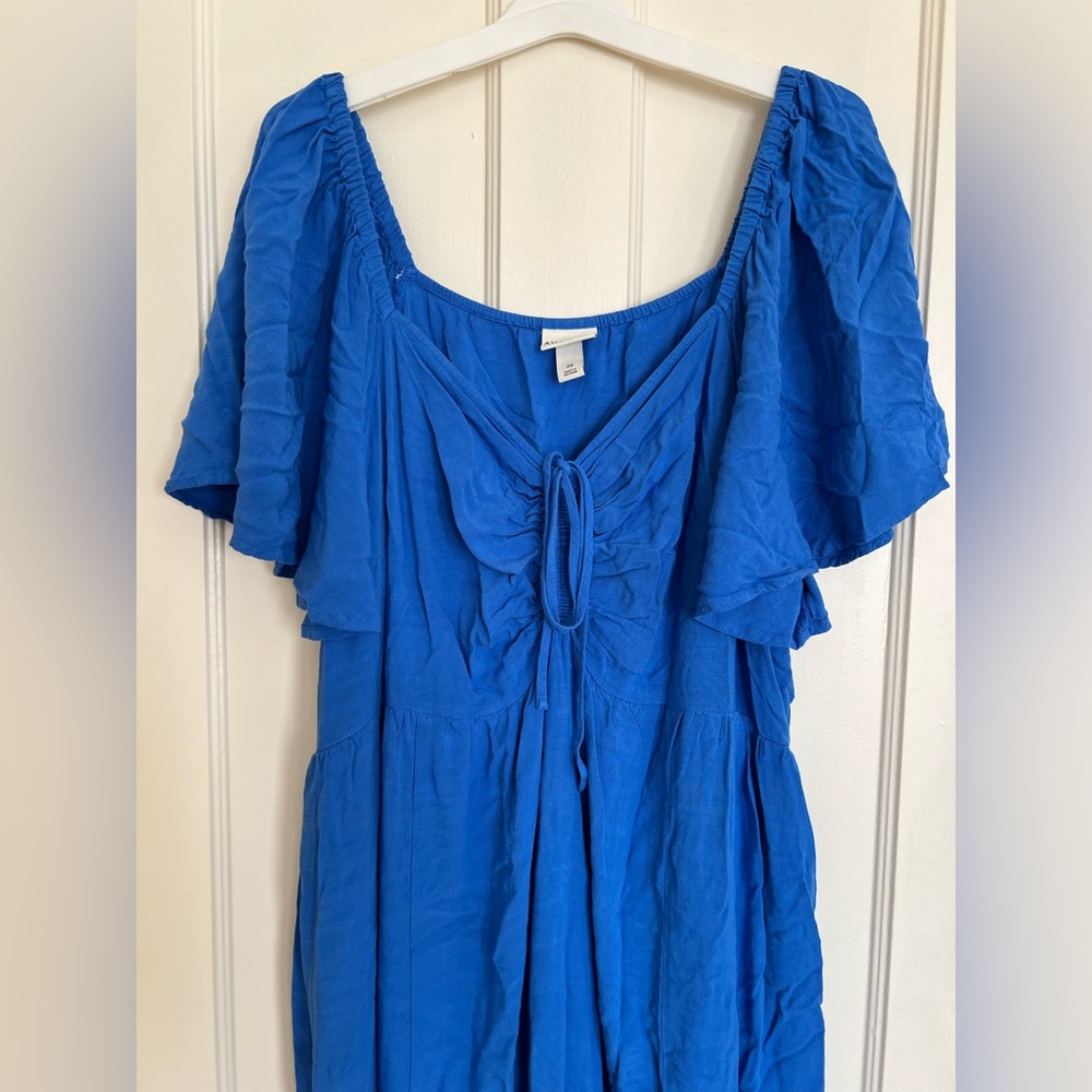 Ava & Viv Vibrant Blue Maxi Dress - Picture 2 of 4